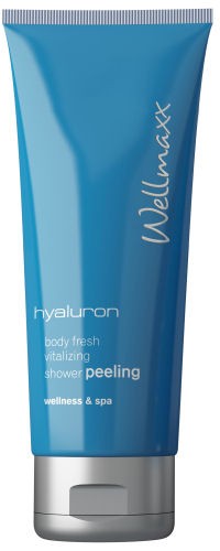 Wellmaxx Hyaluron body fresh vitalizing shower peeling, 200 ml